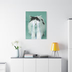 Laser Cat Canvas Wall Art - Funny Sci-Fi Space Feline Decor