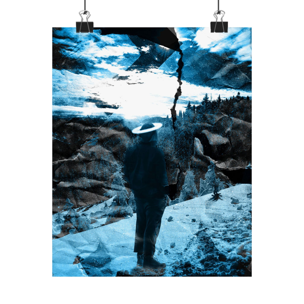 Winter Aurora Light - Torn Appart Matte Poster Print