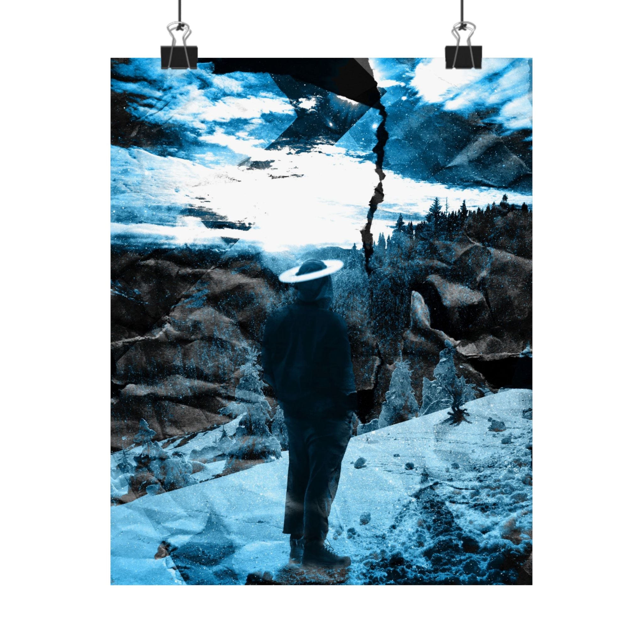 Winter Aurora Light - Torn Appart Matte Poster Print