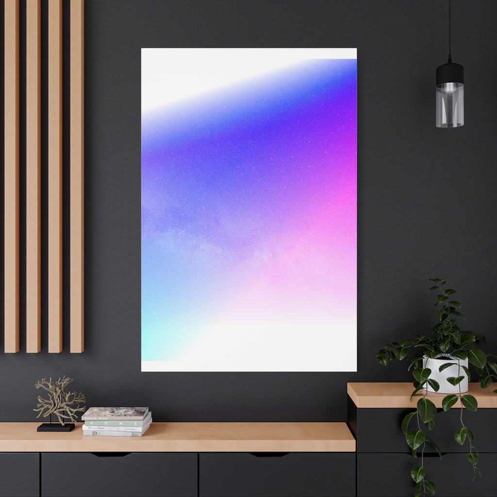 Starfield Space Galaxy Canvas Wall Art - Cosmic Purple Decor