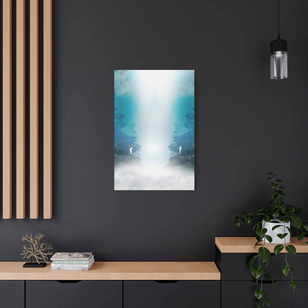 Lost Lovers Canvas Wall Art - Couple Surreal Landscape Decor