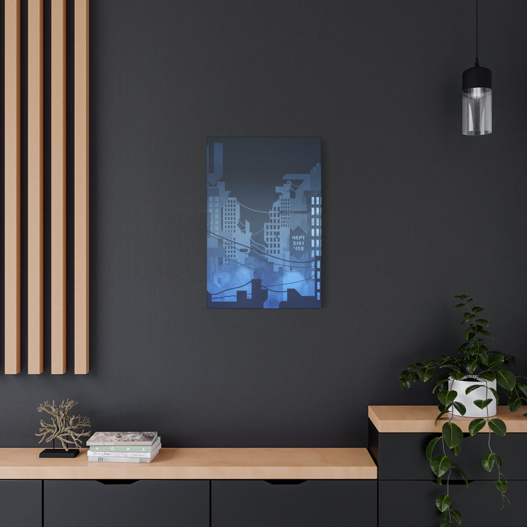 City Lights Nightscape Canvas Wall Art - Luminous Skyline Decor