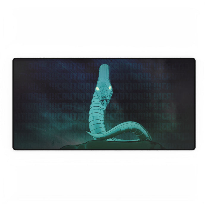 Snake Bite Desk Mat - Neon Viper Strike Tactical Mouse Pad