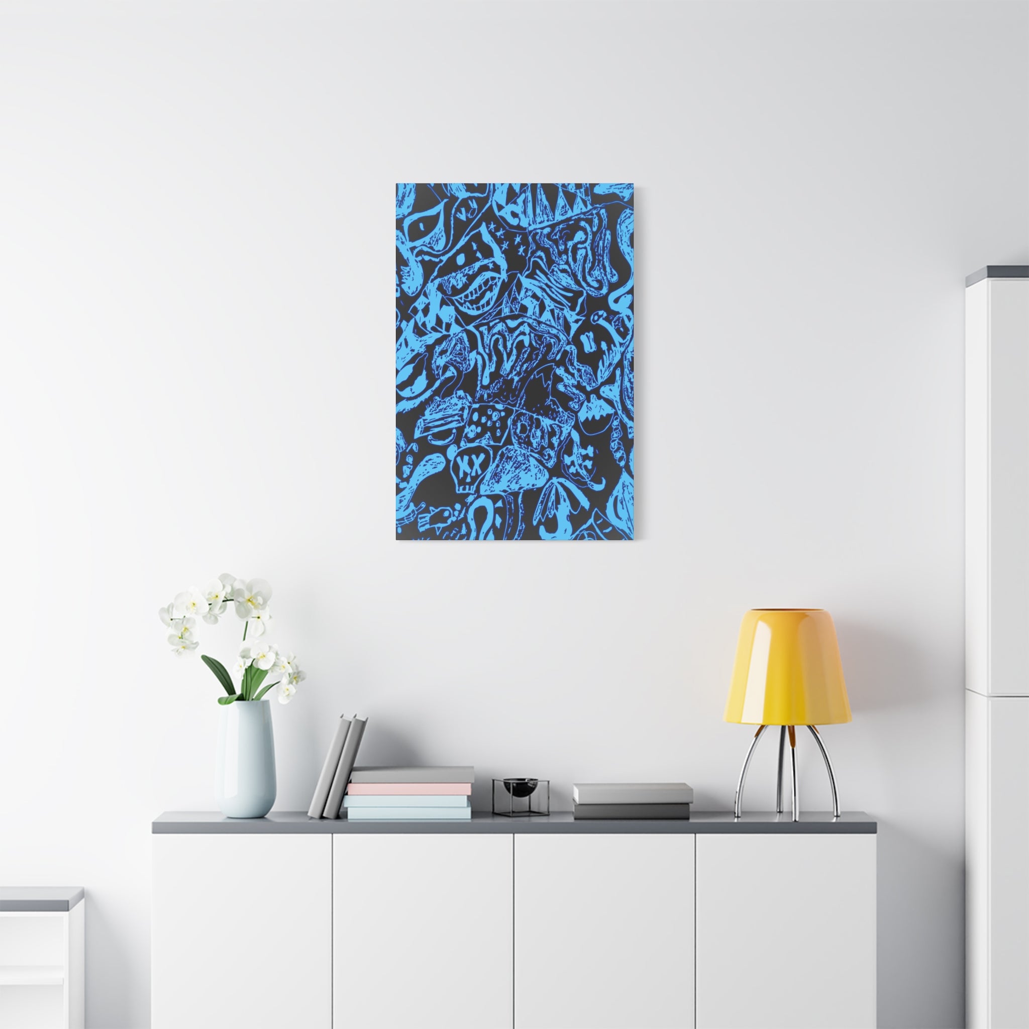 Doodles of a Lost Mind Canvas Art - Psychedelic Abstract Mindscape