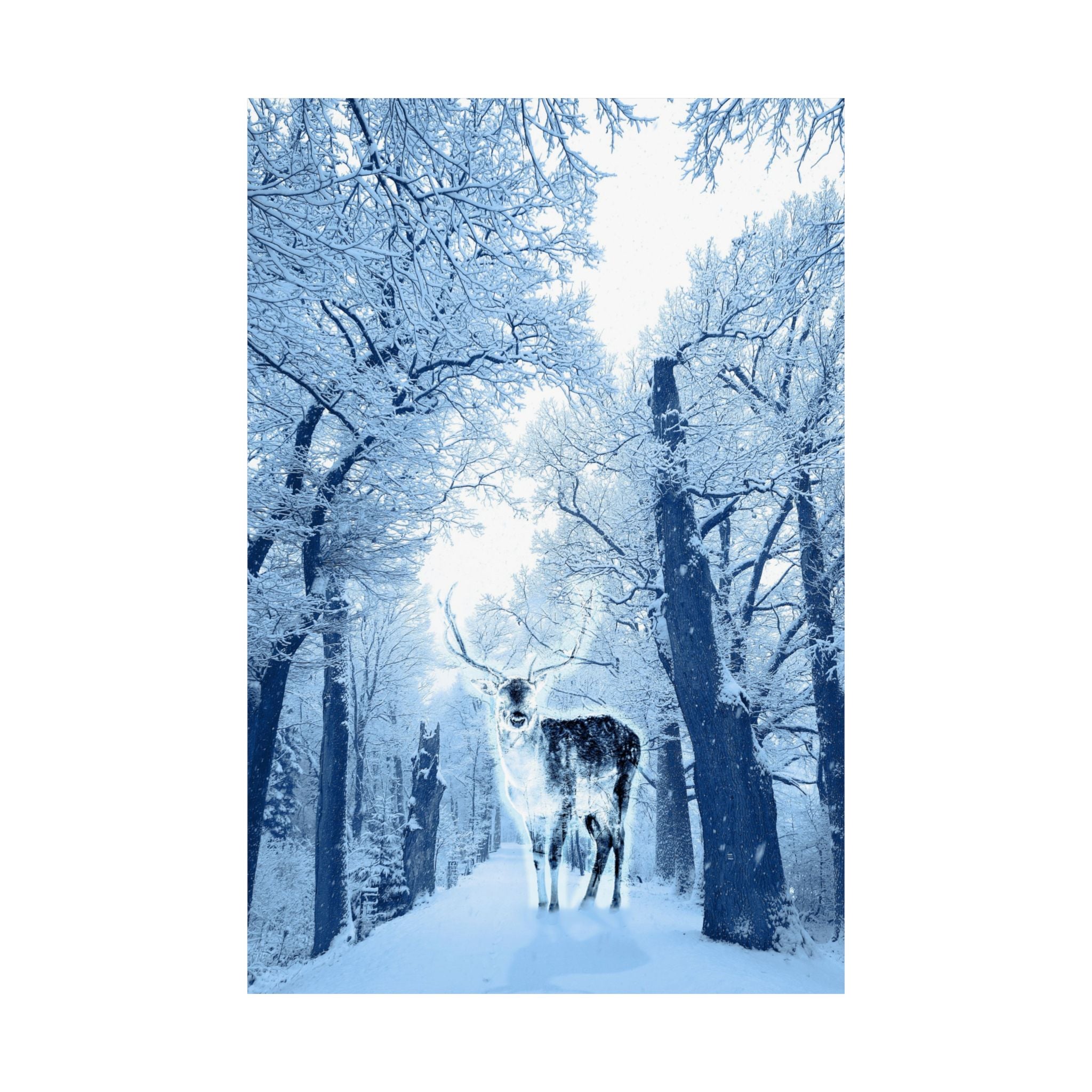 Cosmic Deer Poster - Celestial Animal Art Print