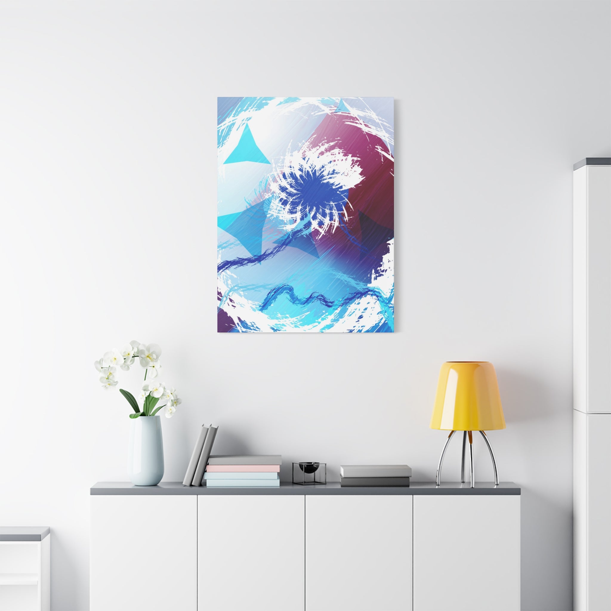 Geometry Portal Canvas Wall Art - Abstract Geometric Sci-Fi Decor