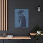 Grey Tabby Cat Canvas Wall Art - Cute Pet Portrait Decor