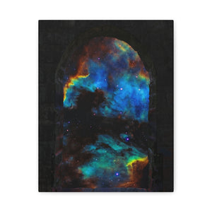 Stellar Castle Window Canvas Wall Art - Galaxy Cosmos Decor