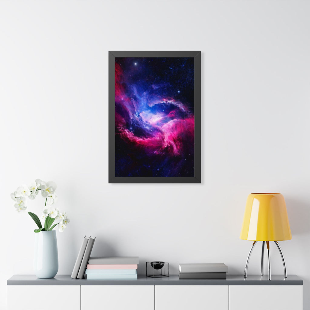 Light Nebula Framed Poster - Cosmic Cloud Space Wall Art