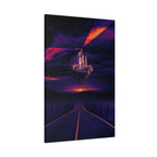 Abandoned City Canvas Wall Art - Sci-Fi Desert Ruins Decor