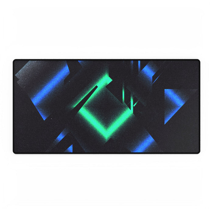 Abstract Techno Blue Mouse Pad - Cyberpunk Desk Mat