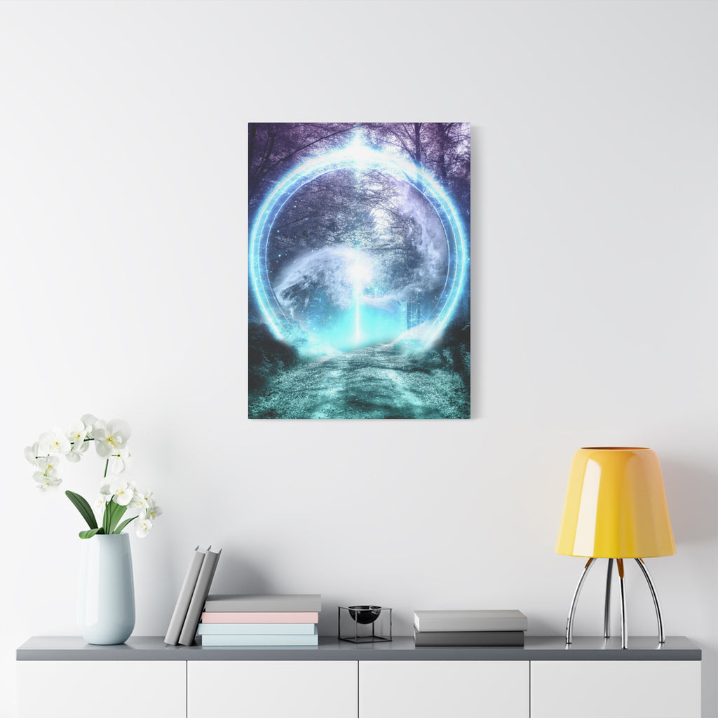 Lost Forest Magic Portal Canvas Wall Art - Mystical Fantasy Forest Decor