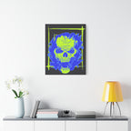 Skull of Mental Fire Canvas Wall Art - Psychedelic Gothic Decor