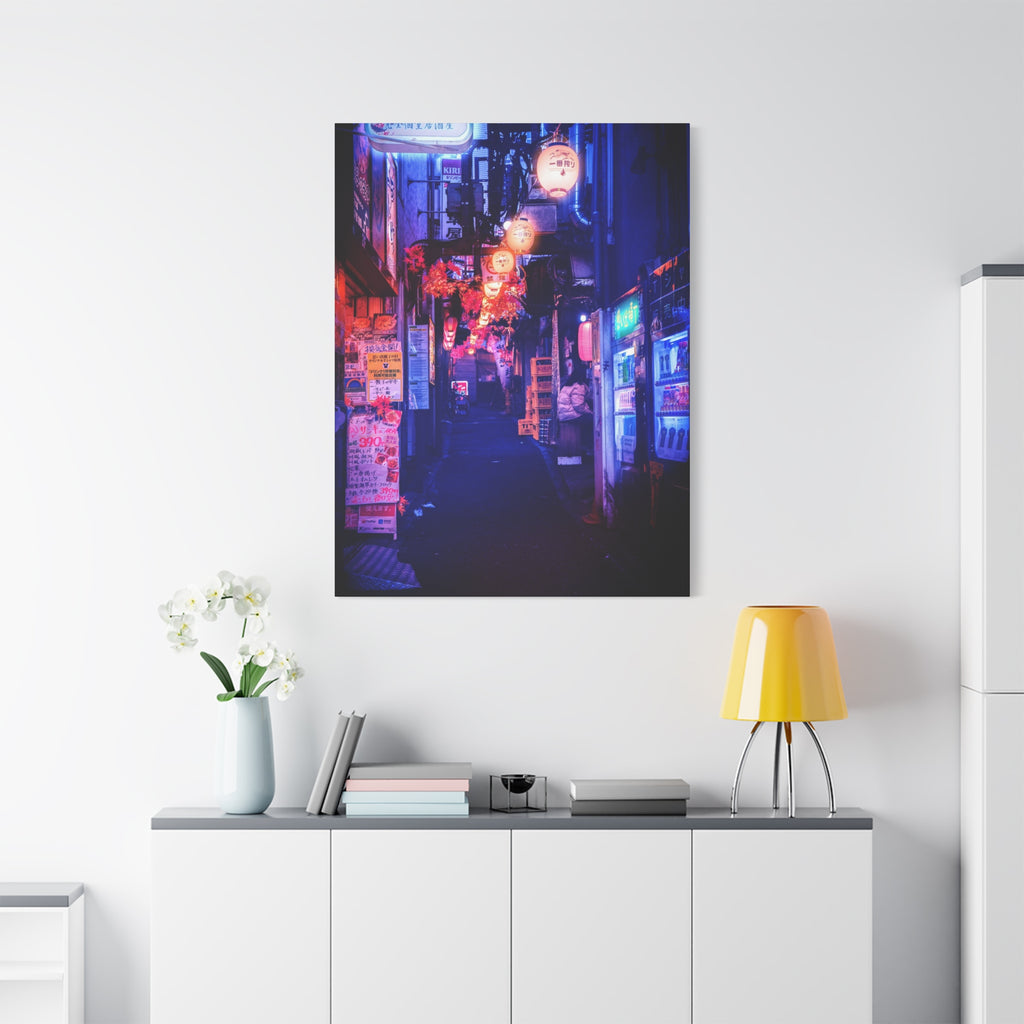 Japanese City Punk FX Canvas Wall Art - Cyberpunk Street Decor