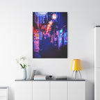 Japanese City Punk FX Canvas Wall Art - Cyberpunk Street Decor