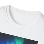 Starry Mountain Sky Graphic Tee - Aurora Borealis Shirt