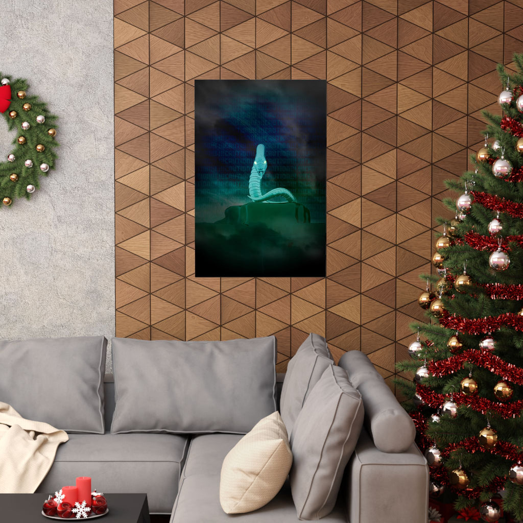 Snake Bite Poster - Caution-Theme Serpent Art Print