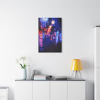Japanese City Punk FX Canvas Wall Art - Cyberpunk Street Decor
