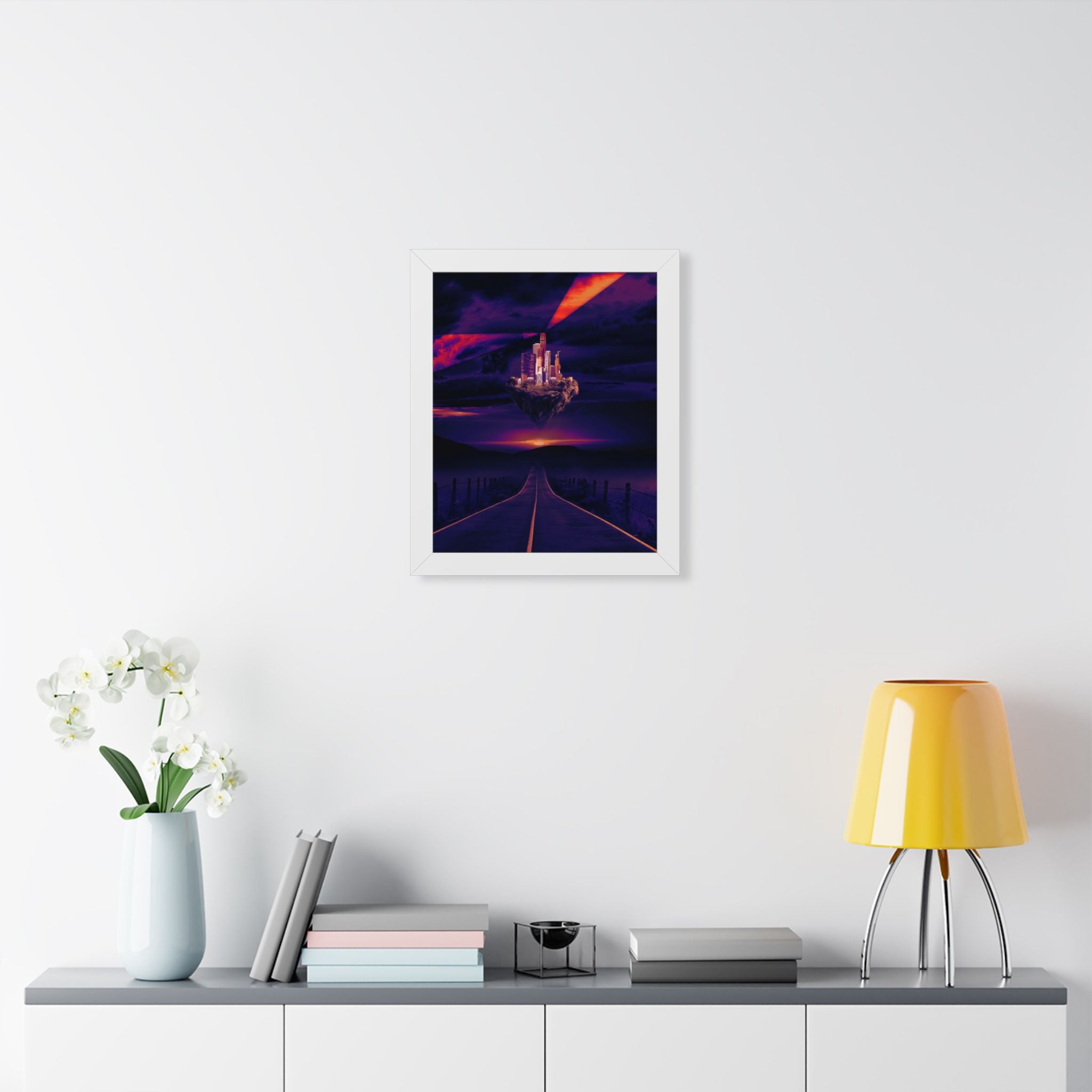 Stunning Abandoned Desert City Framed Vertical Poster - Premium Matte Art for Home Decor