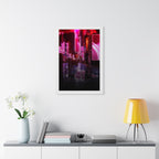 Japanese City Punk FX Framed Poster - Neon Alley Cyberpunk Art