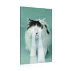 Laser Cat Canvas Wall Art - Funny Sci-Fi Space Feline Decor