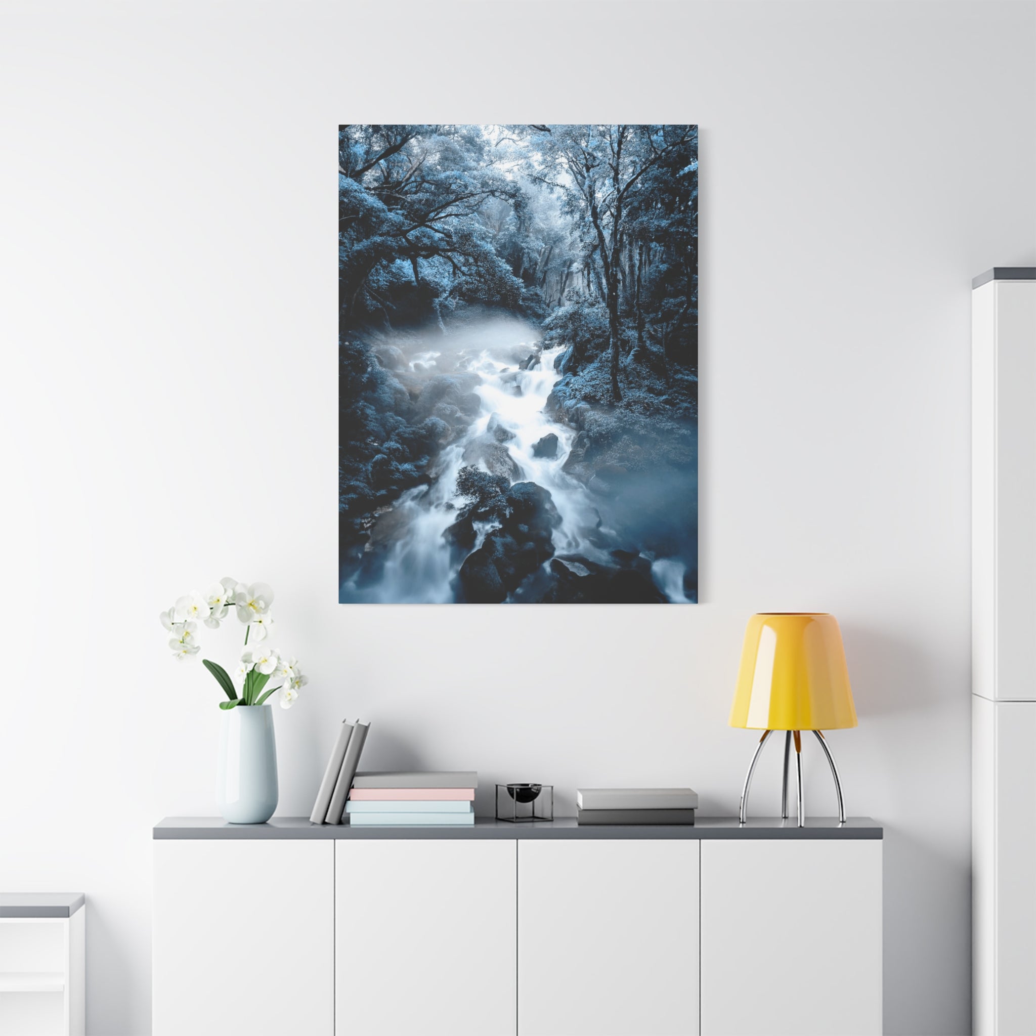 Frozen Forest Canvas Wall Art - Winter Wonderland Nature Decor