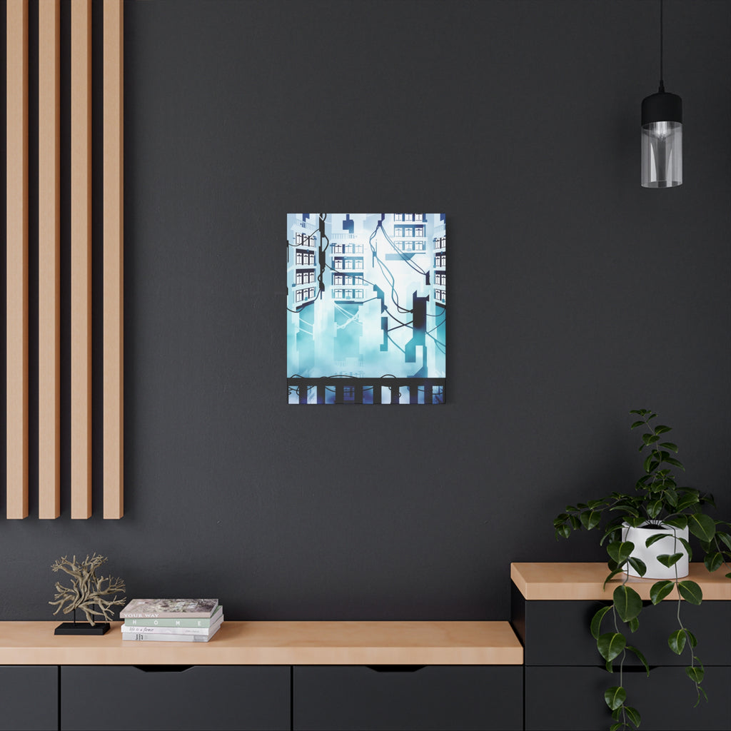 Memory Chamber Canvas Wall Art - Futuristic Sci-Fi Interior Decor