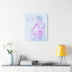 Lit Thinker Canvas Wall Art - Psychedelic Abstract Portrait Decor
