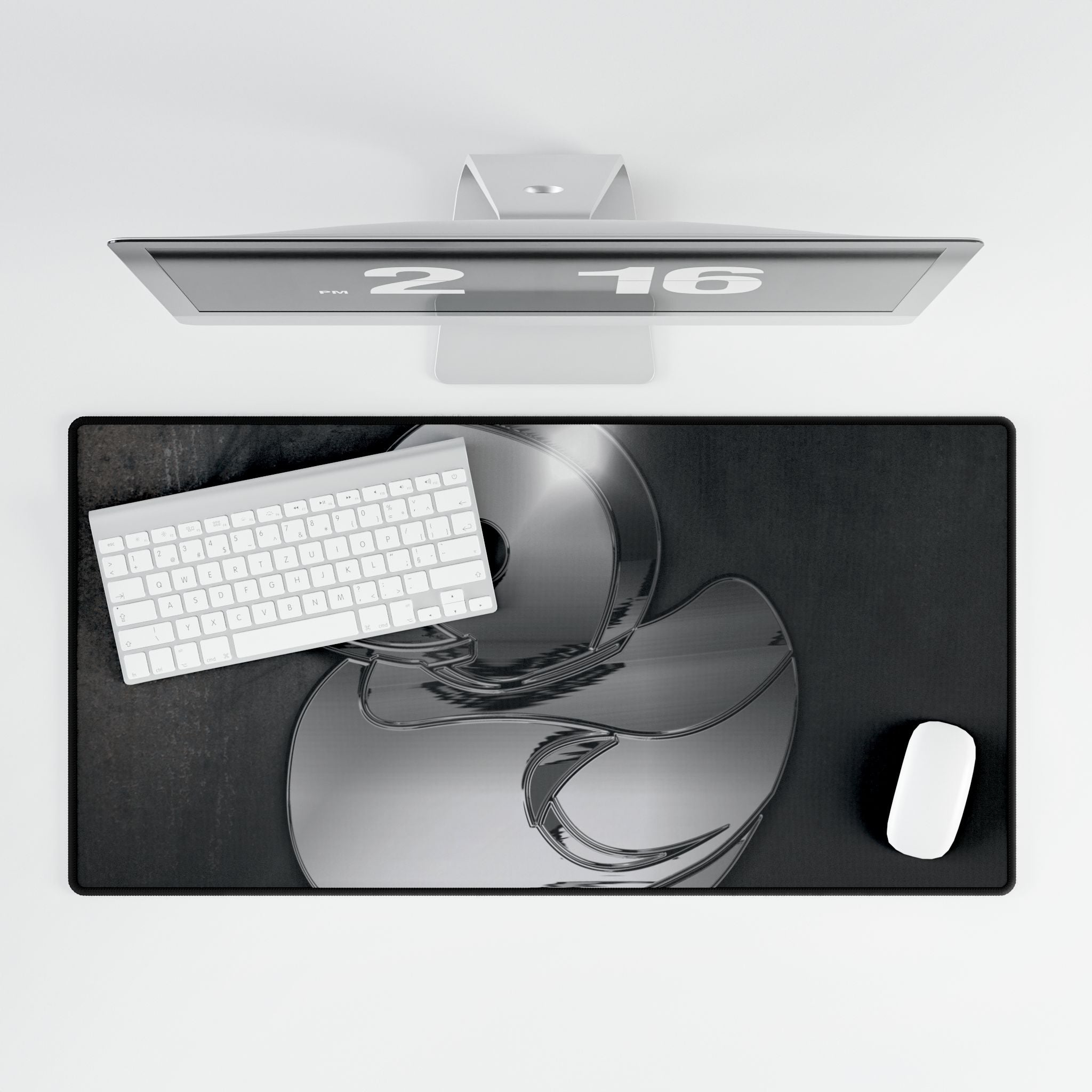 Liquid Chrome Rubber Duck Desk Mat - Hyper Sonic Mouse Pad