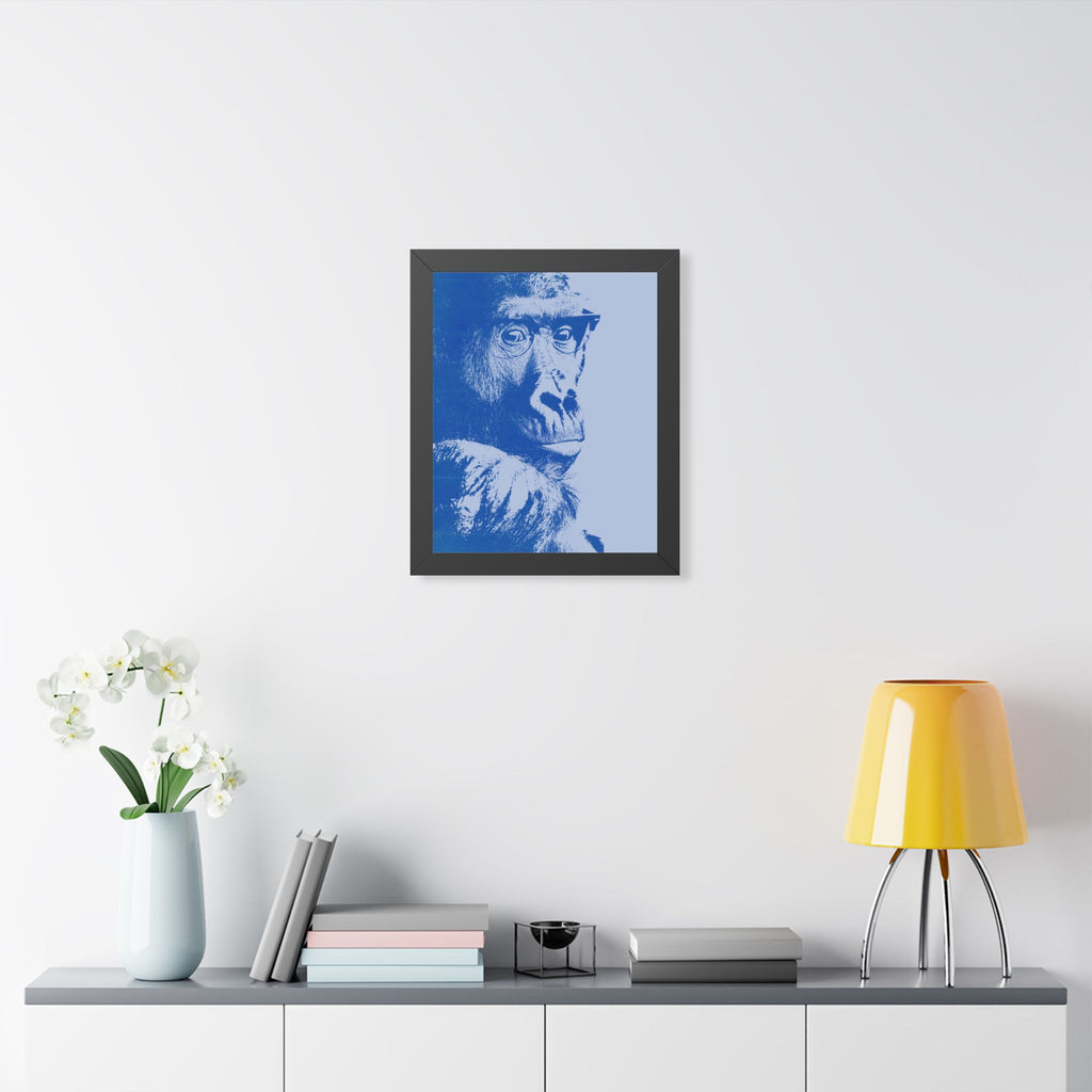 Educated Gorilla Framed Poster - Abstract Primate Wall Art
