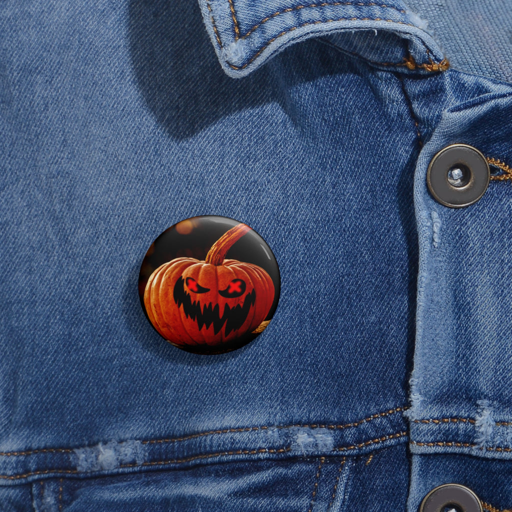 The Pumpkin Halloween Spooky Art Button