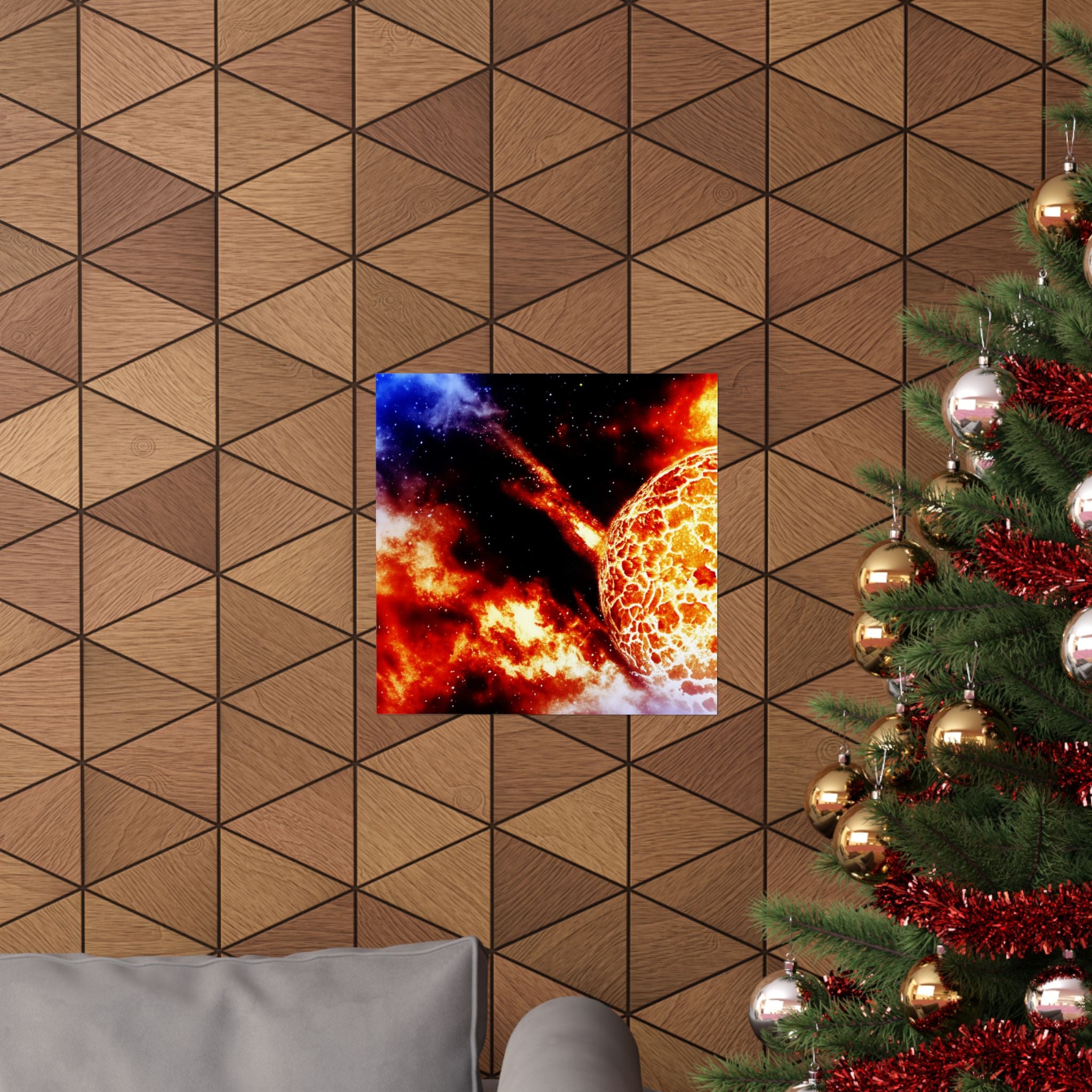 Solar Blast Poster - Cosmic Nebula Space Art Print