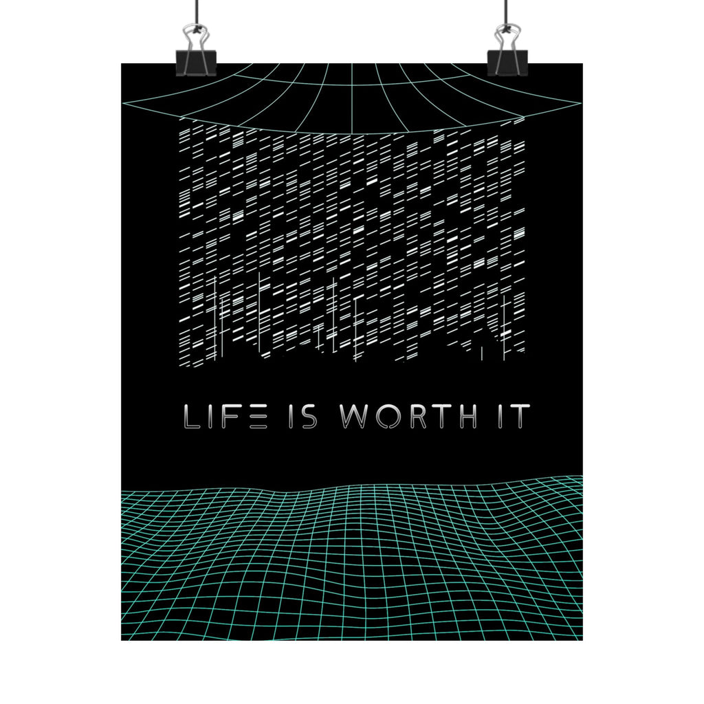Life Is Worth It Poster - Modern Symbolic Art Print