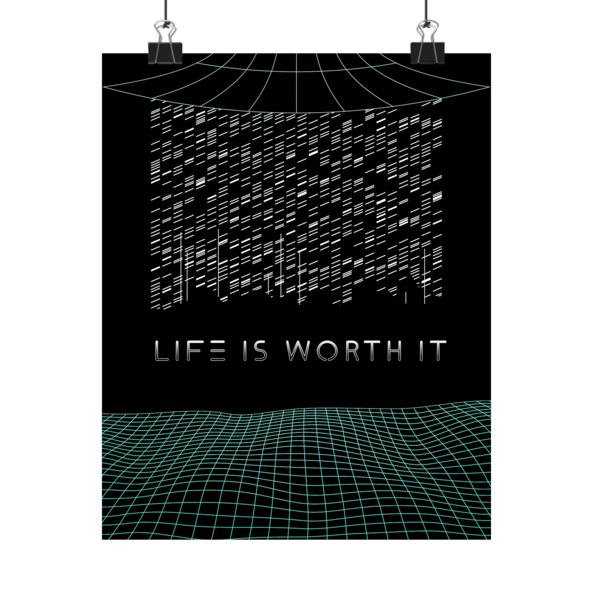 Life Is Worth It Poster - Modern Symbolic Art Print