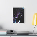 Skybound Canvas Wall Art - Surreal Angel Figure in the Clouds