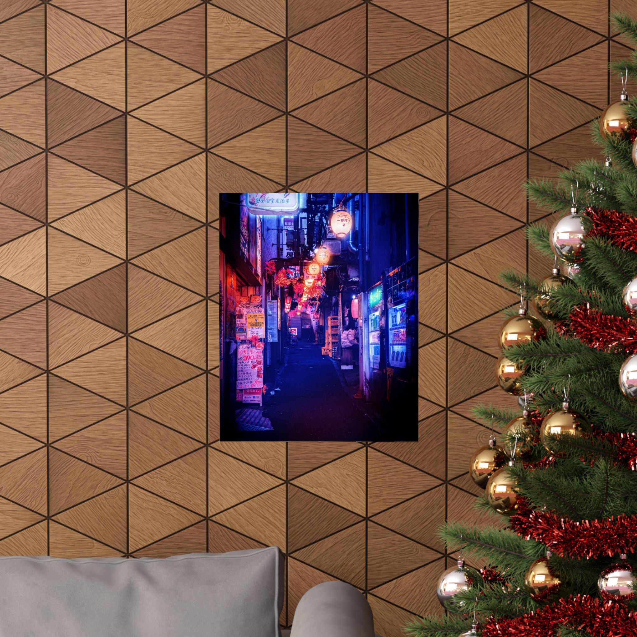 Japanese City Punk FX Poster Print - Neon Cyberpunk Alley Art