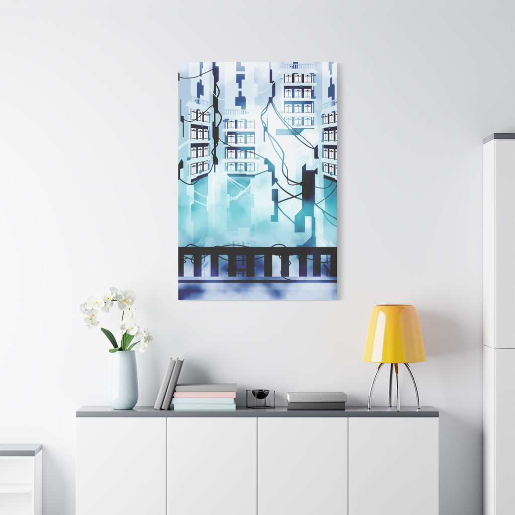 Memory Chamber Canvas Wall Art - Futuristic Sci-Fi Interior Decor