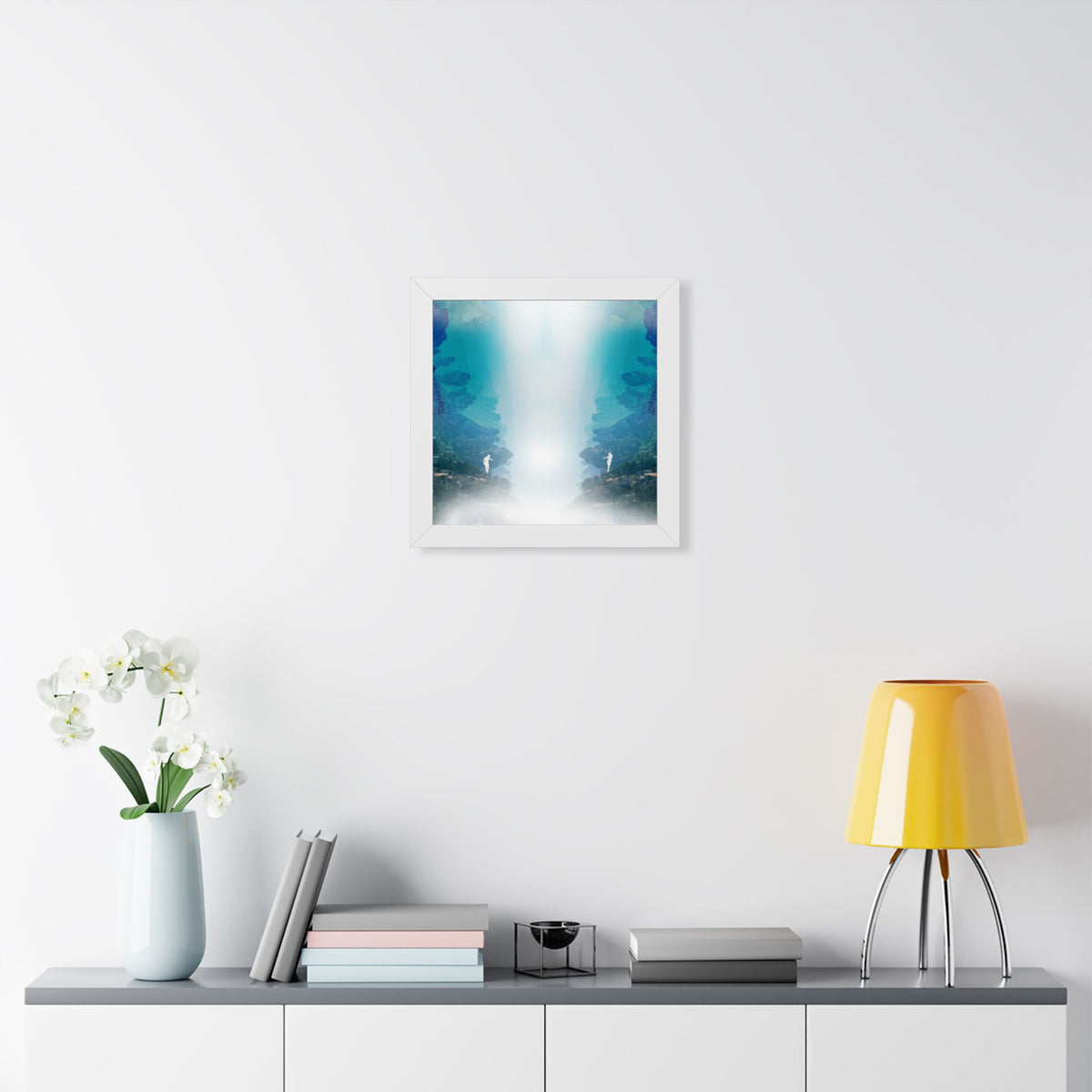 Lost Lovers Framed Poster - Couple Surreal Landscape Wall Art
