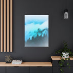 Blue Mountain Fog Canvas Art - Tranquil Blue Ridge Decor