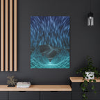 Cyber Wave Escape Canvas Art - Futuristic Neon Synthwave Decor