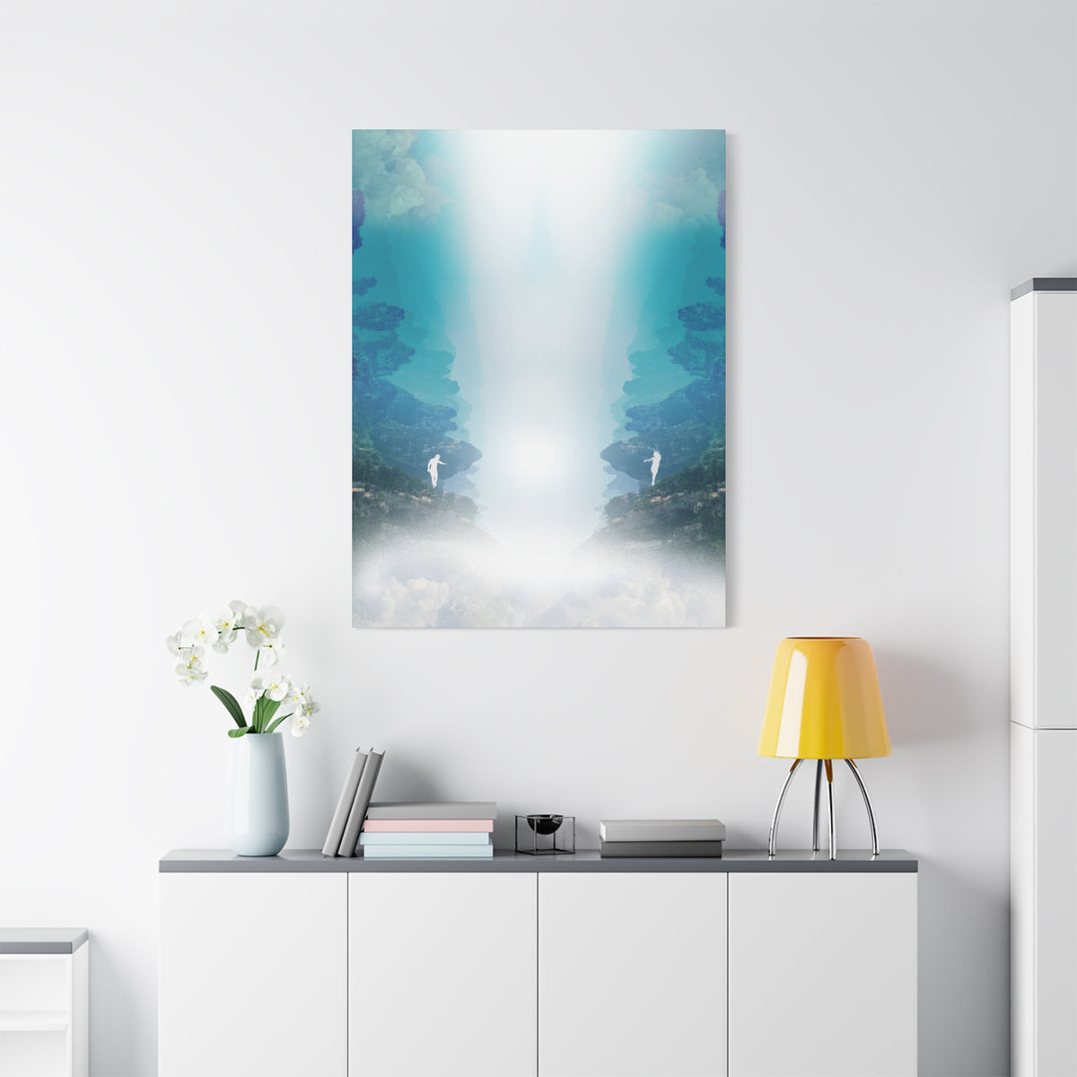 Lost Lovers Canvas Wall Art - Couple Surreal Landscape Decor