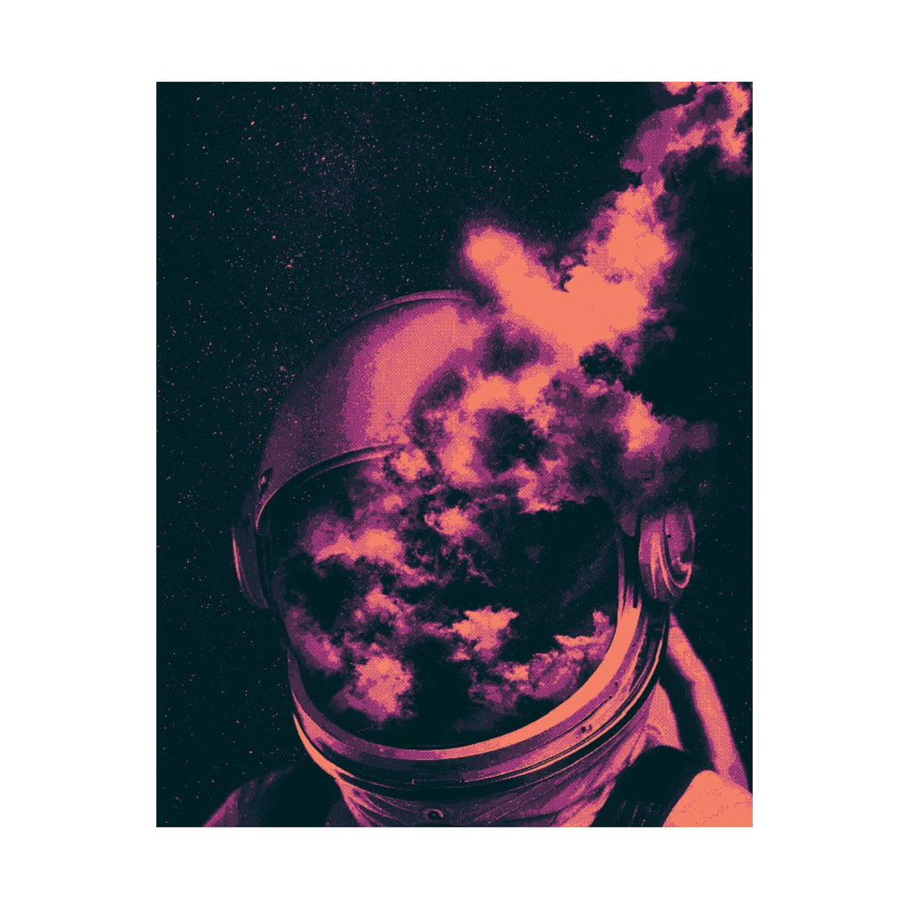 Vapor Astronaut In The Clouds Matte Poster Print