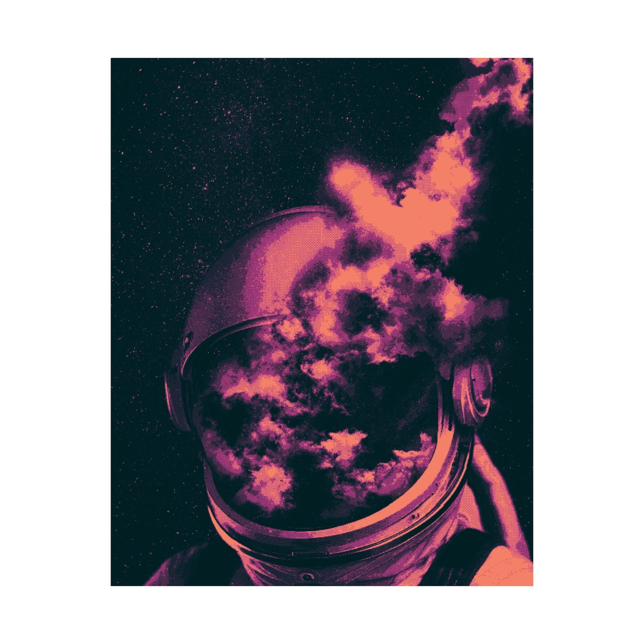 Vapor Astronaut In The Clouds Matte Poster Print