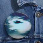 Sunset Space Mountains Cosmic Landscape Pin