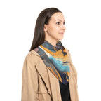 Ice And Fire Scarf - Fiery Icy Landscape Shawl
