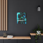 Grunge Paint Blast Canvas Wall Art - Abstract Graffiti Astronaut Decor