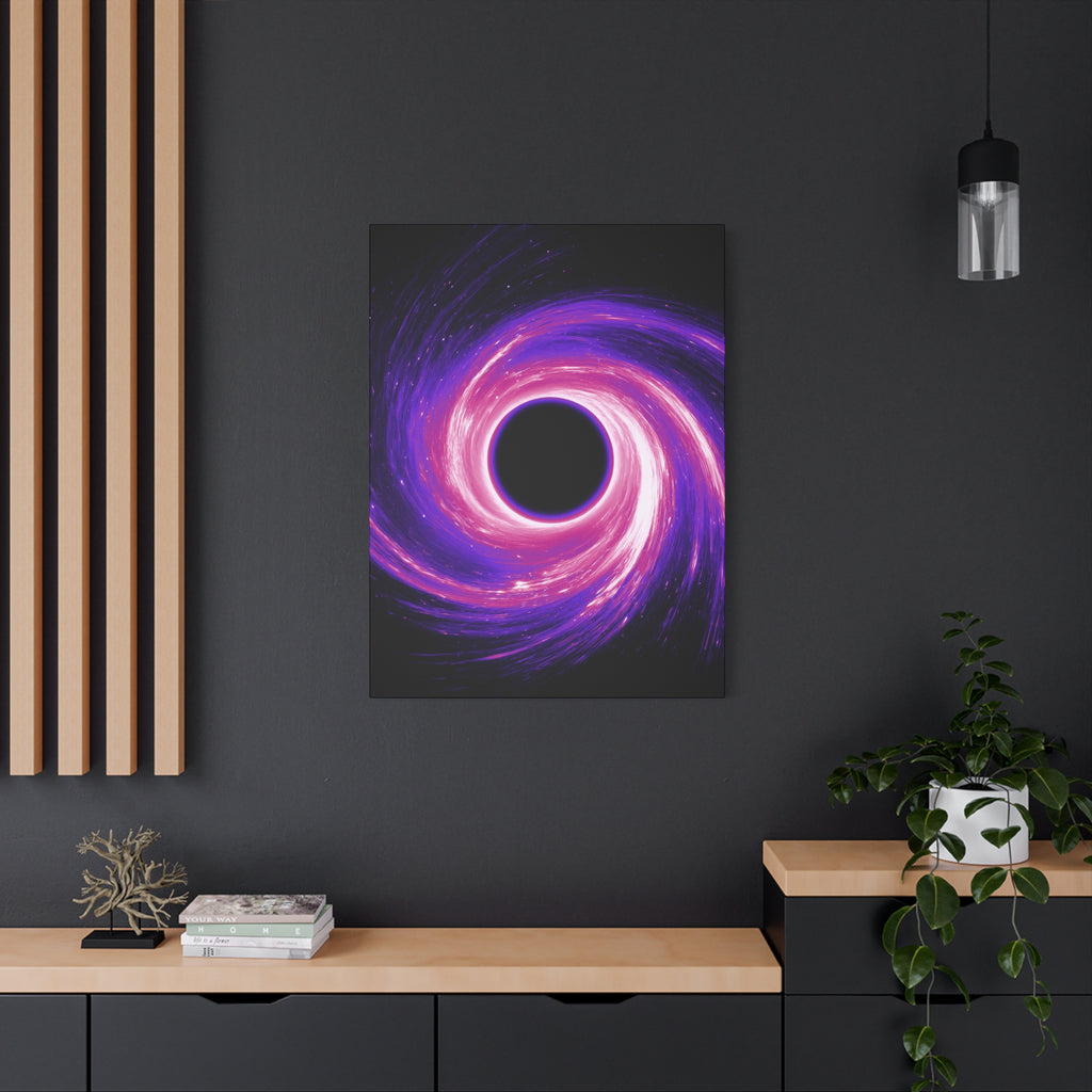 Neon Wave Horizon Canvas Wall Art - Retro 80s Cyberpunk Sunset