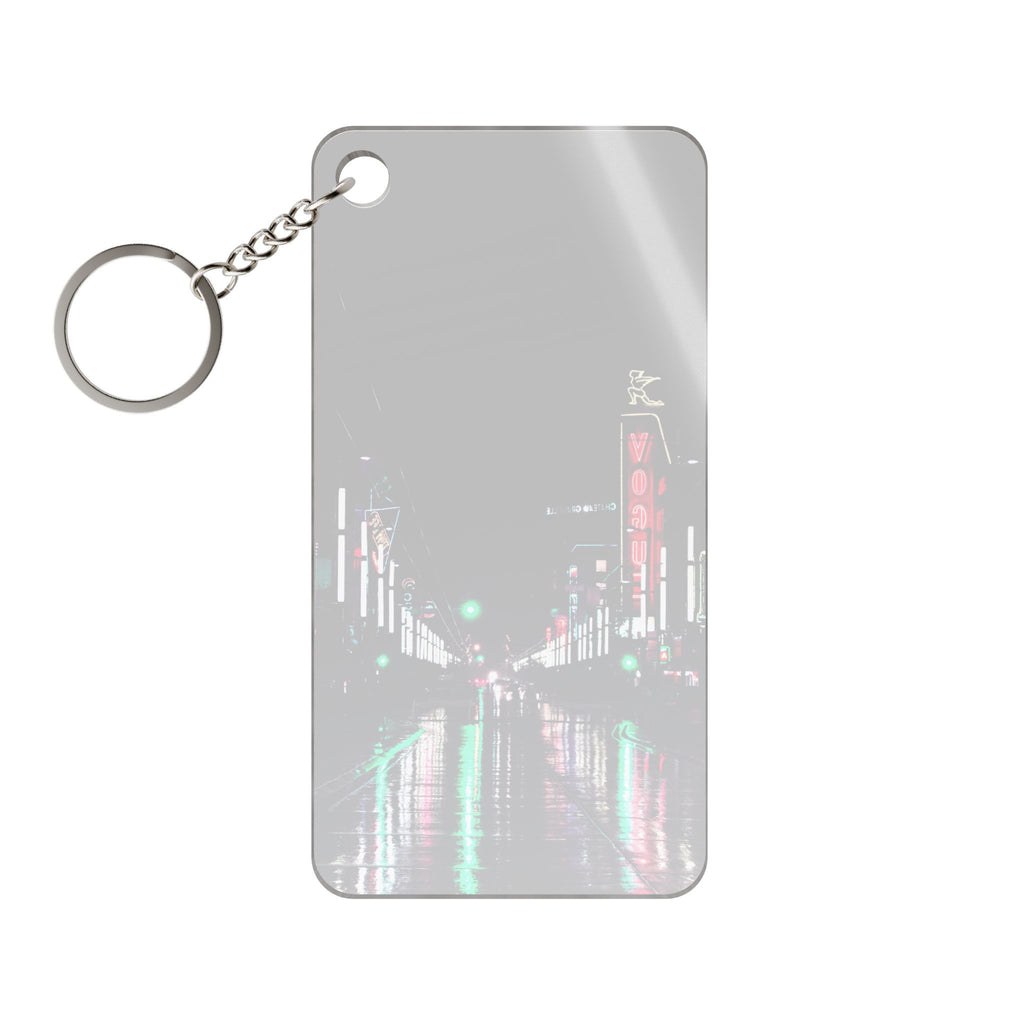 Cyberpunk Slick Street Keychain - Neon Alley Acrylic Charm