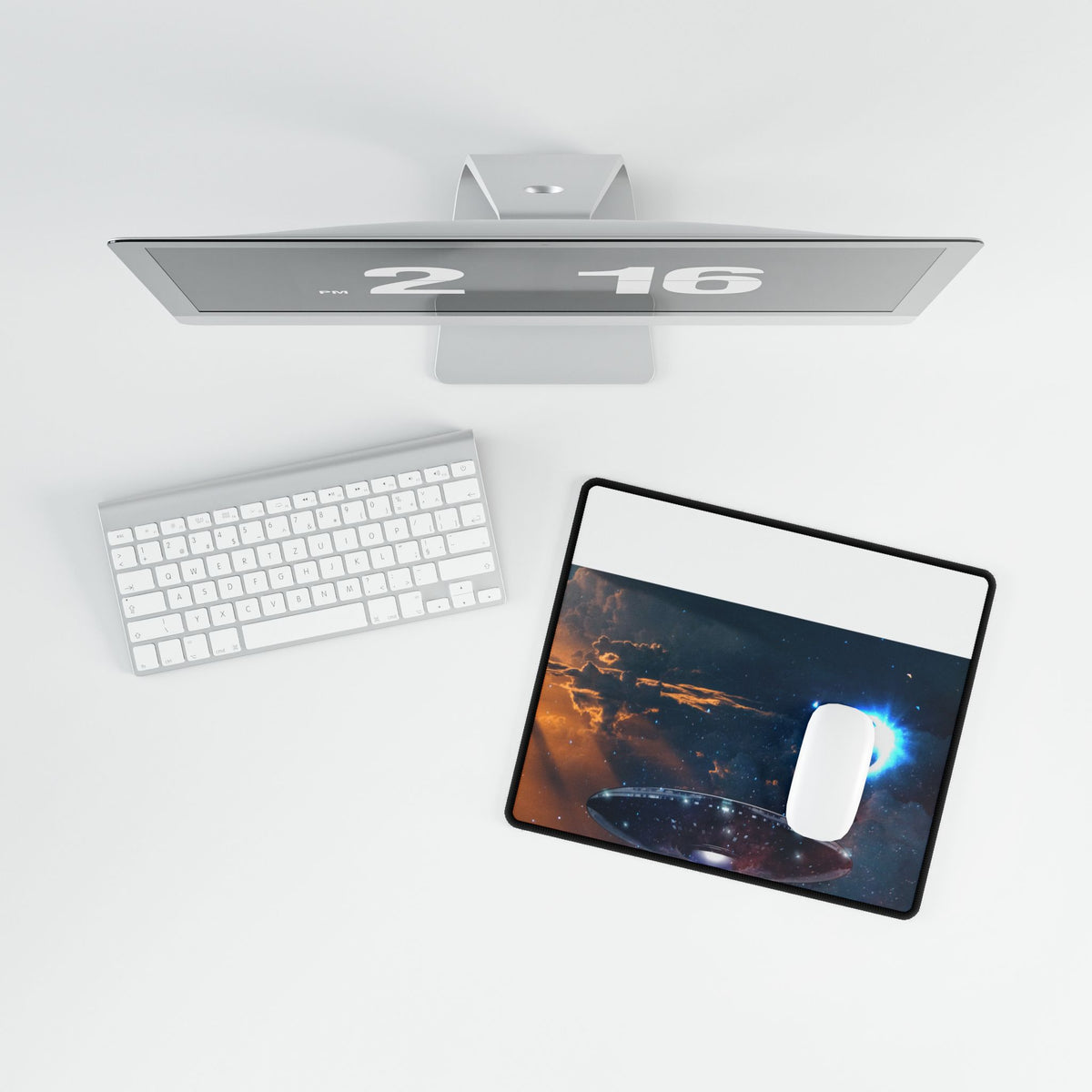 Space Ufo Desk Mat - Ufo Mouse Pad
