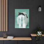 Laser Cat Canvas Wall Art - Funny Sci-Fi Space Feline Decor